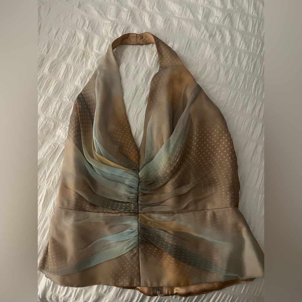Carmen Marc Valvo Vintage Signature Halter Top